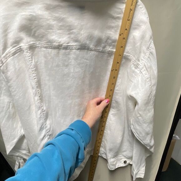 NWT Jones New York size 3X white Linen jacket - Picture 6 of 10